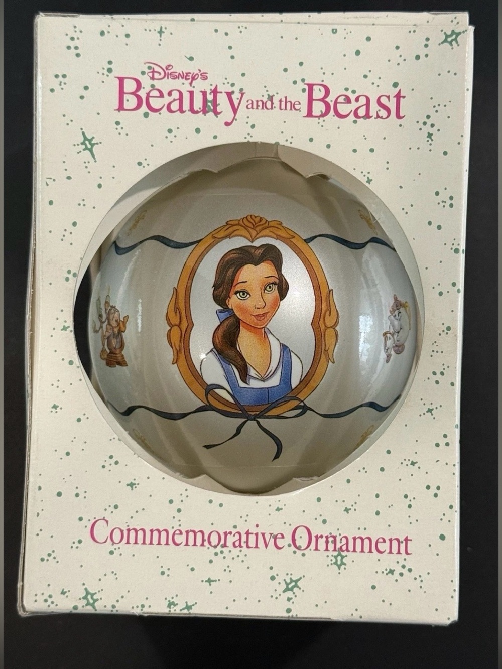 Vintage Disney Christmas Ornament Belle
Beauty Beast 1991 RARE Hard To Find